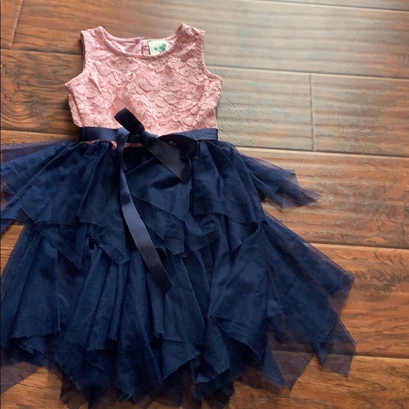 lilly bleu Other - 4T Lully Bleu dress, navy bottom rose/gold top
